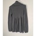 Vince women small ROLLED COWL NECK COLLARED soft wool sweater button front gray