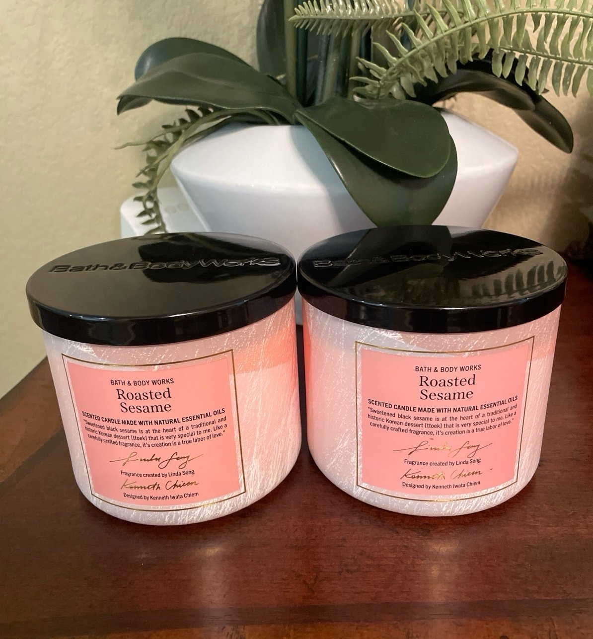 Bath and body works Roasted Sesame 3-Wick Candle