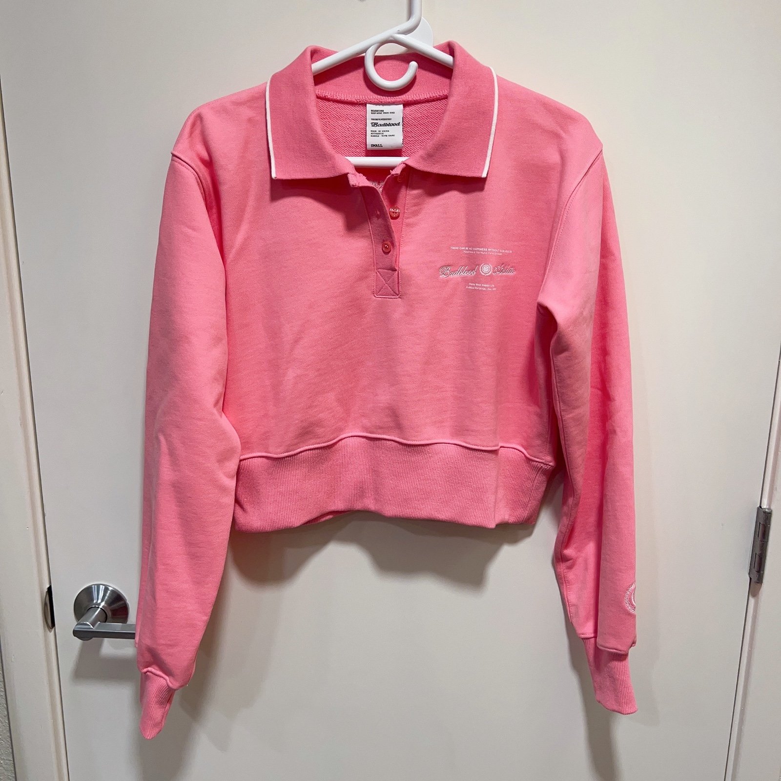 BadBlood Laurel Classic Heavyweight Polo Long Sleeve - Pink