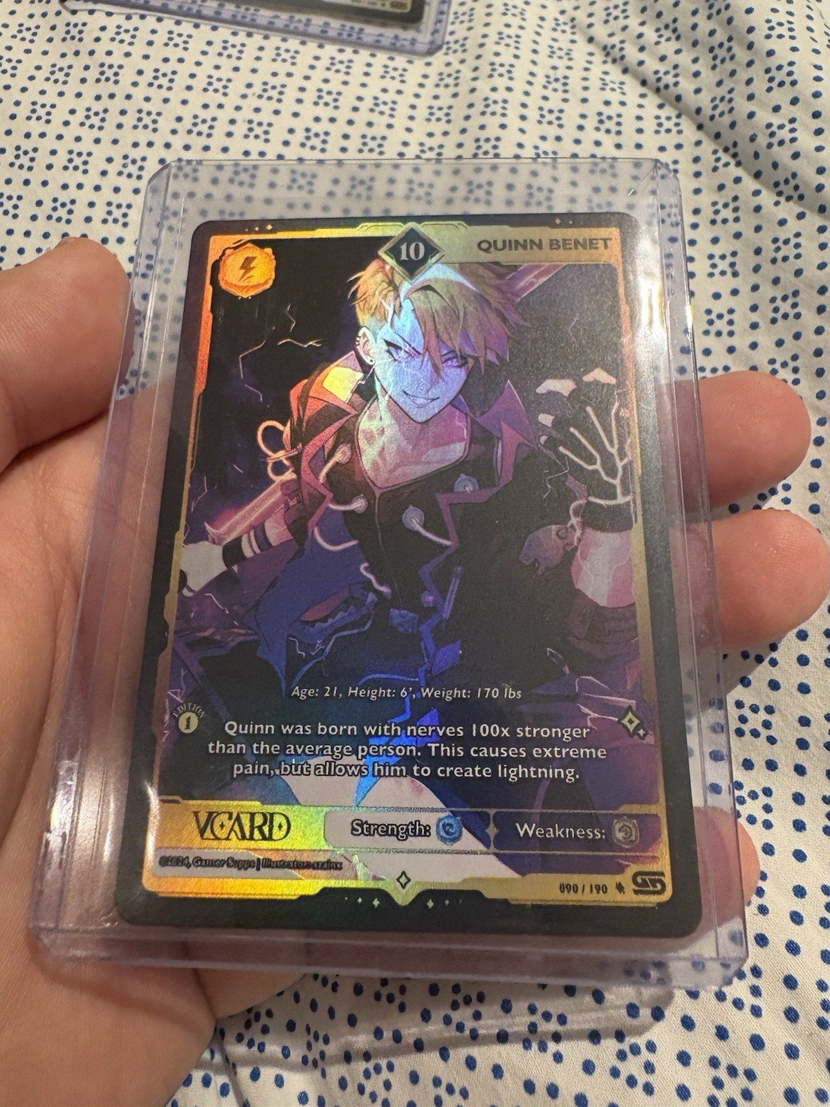 GamerSupps VCARD Rising Stars 1st Edition Quinn Benet 10 Holo