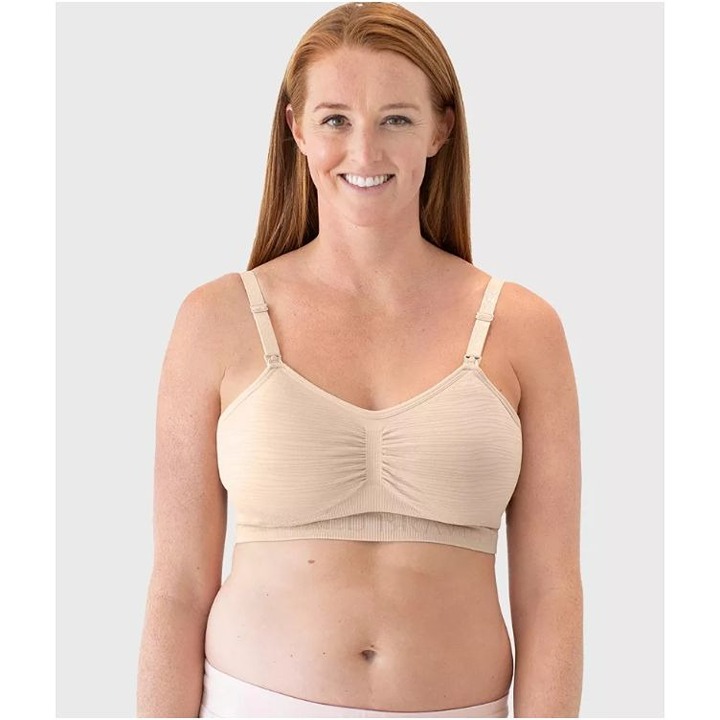 Kindred Bravely Womens Sublime Pumping Nursing Hands Free Bra Beige Size L Busty