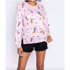 PJ Salvage Women's Woof For Love LS - Blush - Medium - New with tags