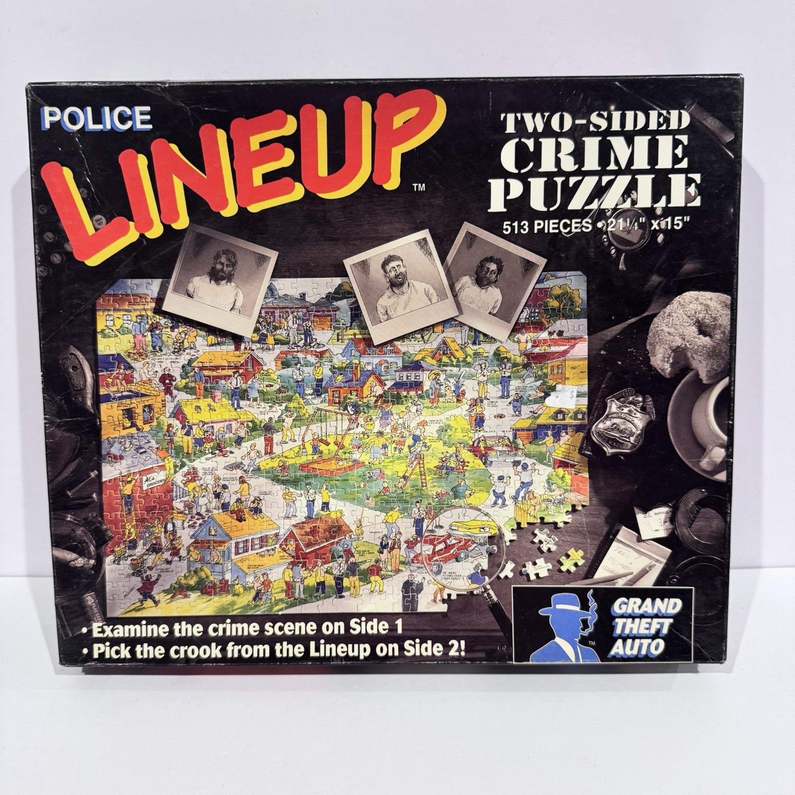 Vintage Grand Theft Auto Puzzle Police Line Up By 2 Sided 513pc - Buffalo Games