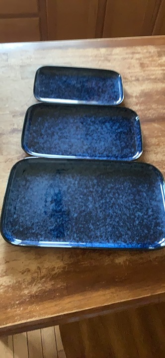 Stern Serving Platters Set of 3, 15/13/ 11 Inches Rectangular Serving Platters