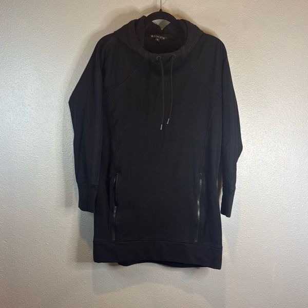 Athleta black longer fit sweatshirt M