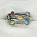 Effy BH 925 Silver + 18k Gold Amethyst Aquamarine Citrine Gemstone Ring Size 7.5
