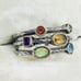 Effy BH 925 Silver + 18k Gold Amethyst Aquamarine Citrine Gemstone Ring Size 7.5