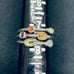 Effy BH 925 Silver + 18k Gold Amethyst Aquamarine Citrine Gemstone Ring Size 7.5