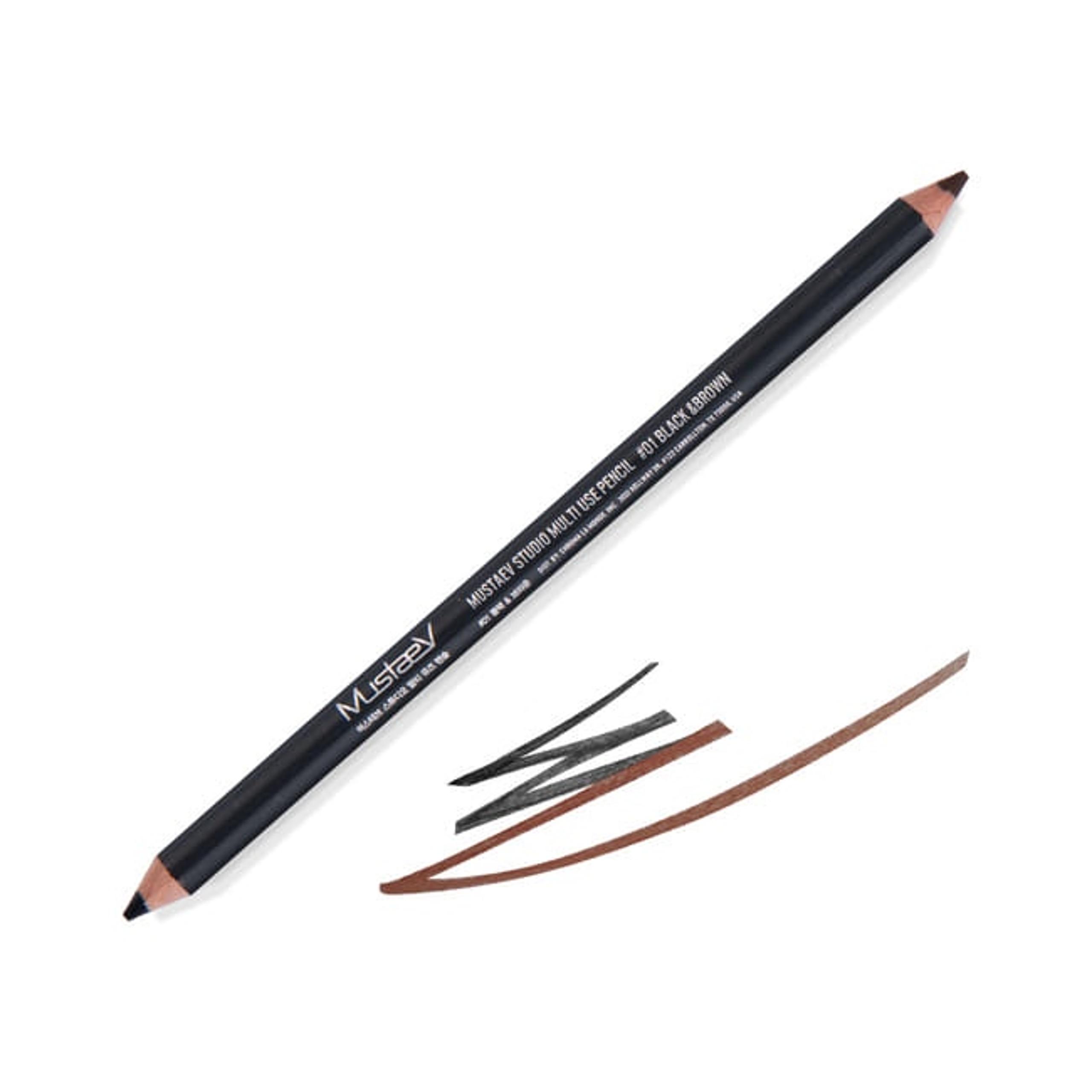 Mustaev Studio Black Brown Eyeliner Korean Multi Use Pencil