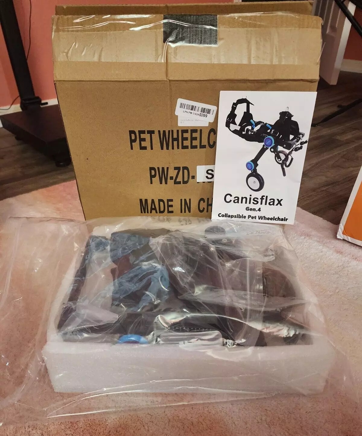 CANISFLAX GEN.4 COLLAPSIBLE SMALL DOG WHEELCHAIR