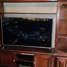 6 piece entertainment center.