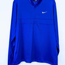 Nike Dri-FIT Half-Zip Golf Pullover Men Royal Blue/White CK6076-480 Sz Large NEW