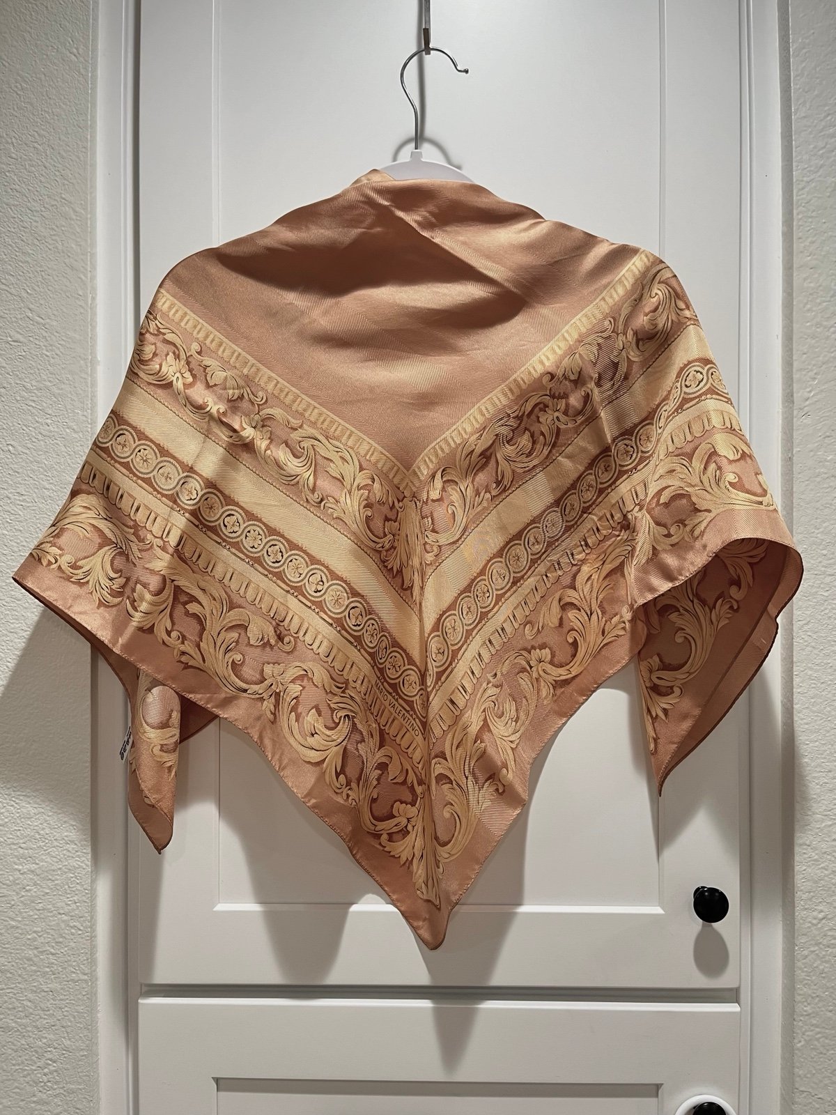 Scarf Handkerchief Mario Valentino Women Silk Scarf Scarves Vintage Square 34”