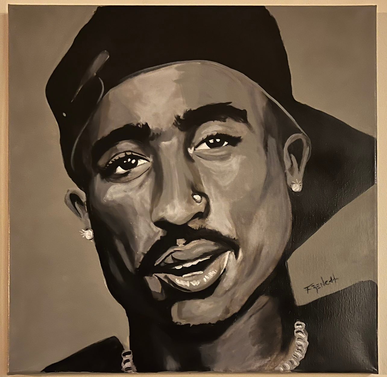Tupac Shakur Acrylic portrait 1 or 1
