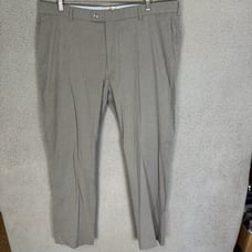 Peter Millar Pants Mens 40x32 Grey Chino Casual Straight Leg Nylon Blend Golf