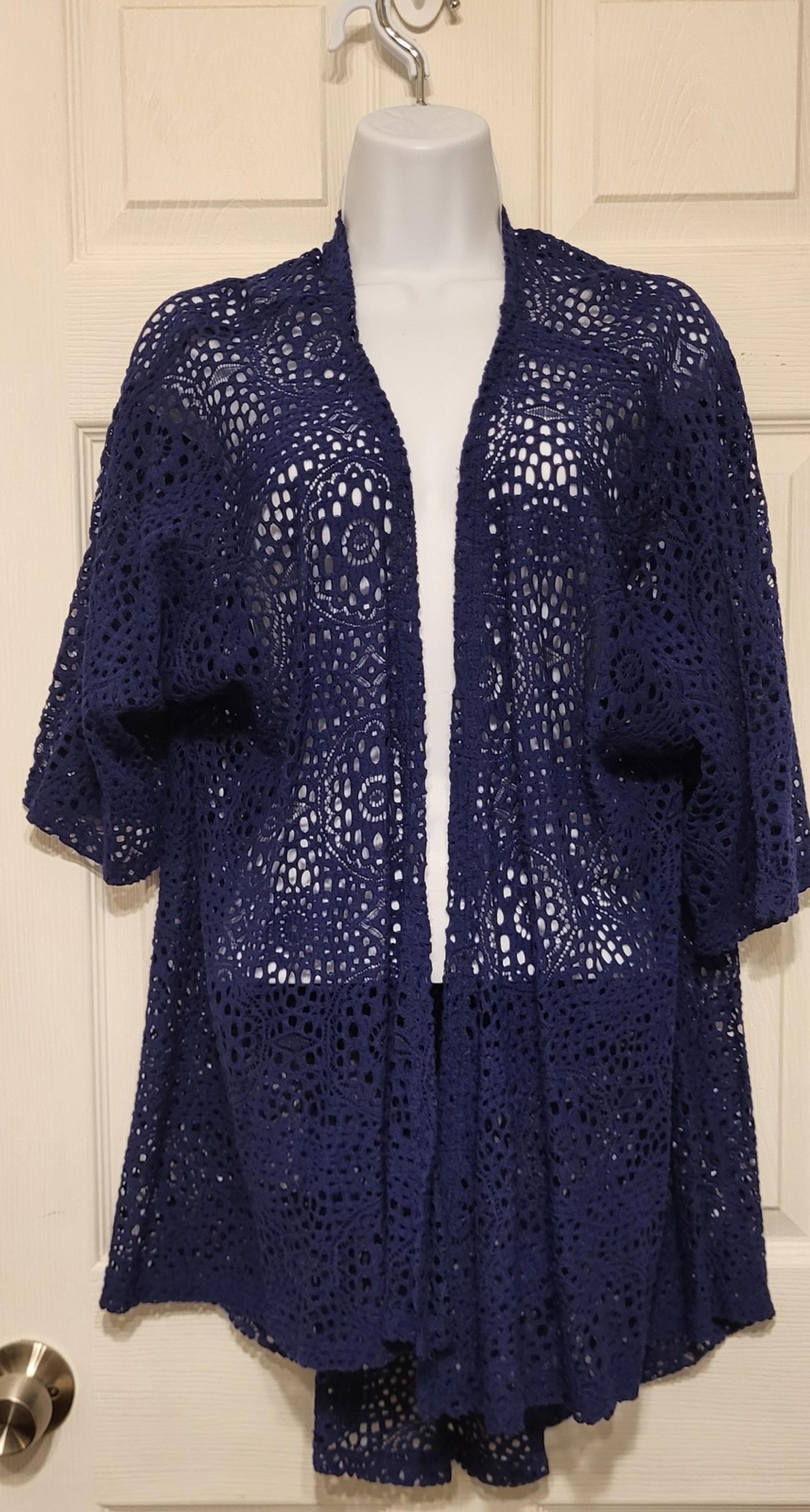 Lularoe Swimsuit Cover-up Navy Medium Lacey