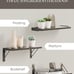 Wall Shelves for Bedroom Decor, Floating Shelves for Wall Storage, Set of 3
