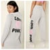 VS PINK Originals Full Zip Hoodie & Campus Pant Set Gray with Bling Logo Sz XXL