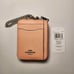 NWT 6303 Coach Zip Card Case With Chain Leather Faded Blush