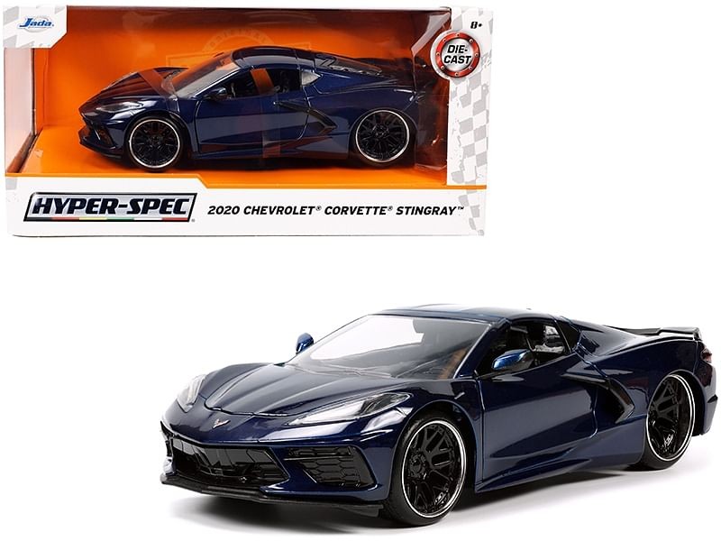 2020 Chevrolet Corvette Stingray C8 Dark Blue Metallic Hyper-Spec Series 1/24
