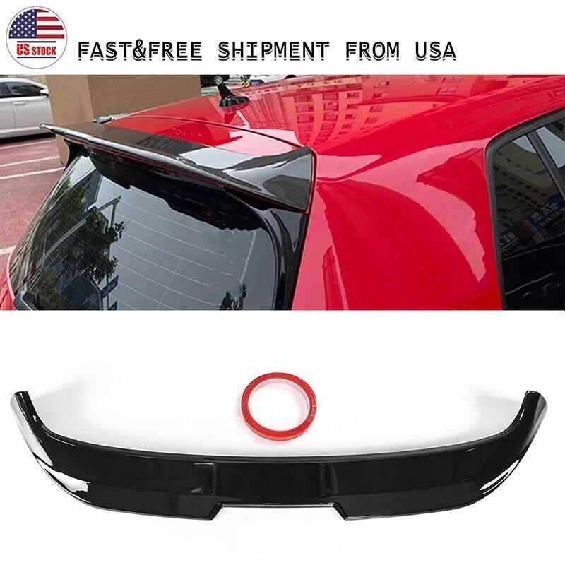 Rear Window Roof Spoiler Wing Lip For VW Golf7 MK7 MK7.5 GTD 2014-2020 Black