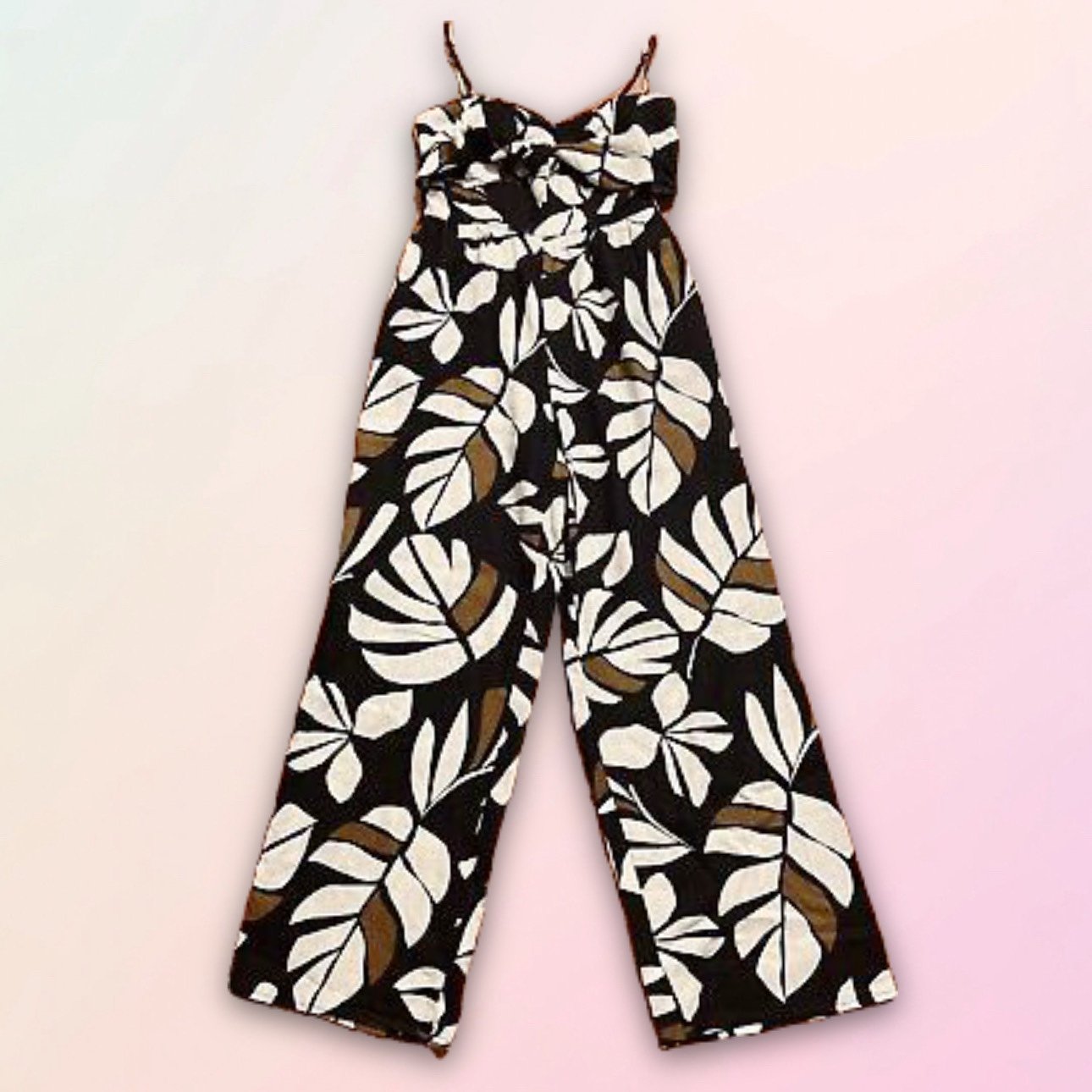Audrey Parks, Jaiden Rayon/Linen Full Length Jumpsuit