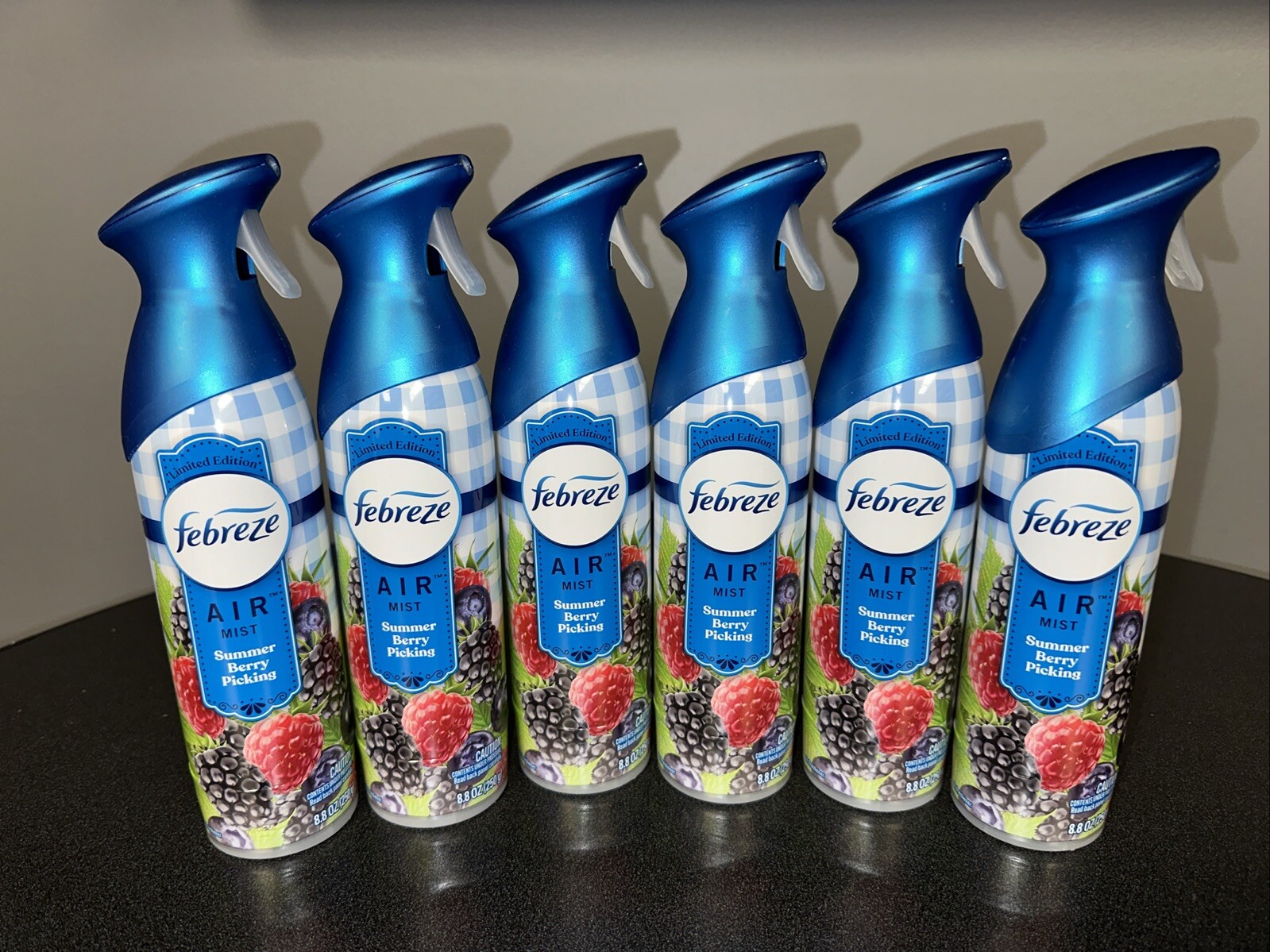 6 Pack-Febreze Air Mist Sprays Limited Ed SUMMER BERRY PICKING 8.8oz Febreeze