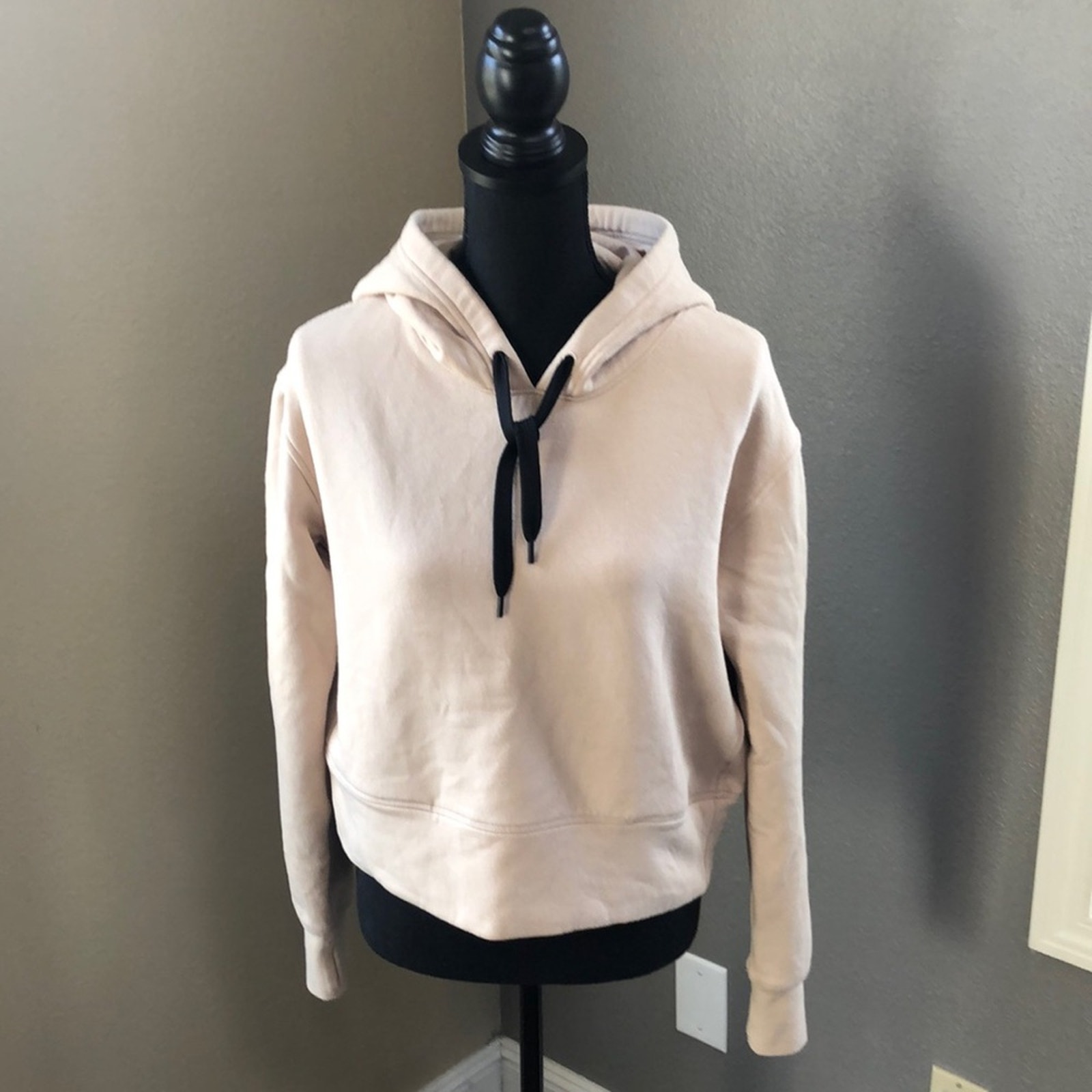 Public Rec Ivory Luxe Fleece Cropped Hoodie
