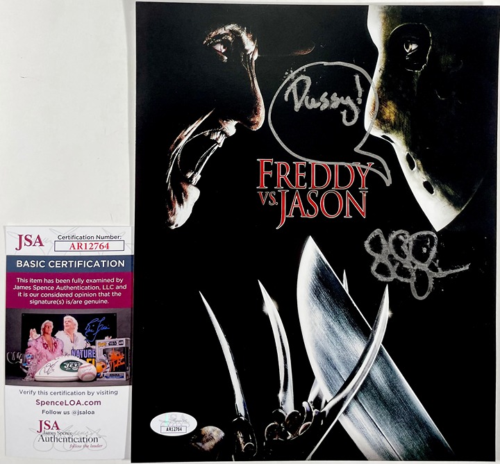 Sean S. Cunningham Signed Freddy VS. Jason 8x10 Photo Autograph JSA COA