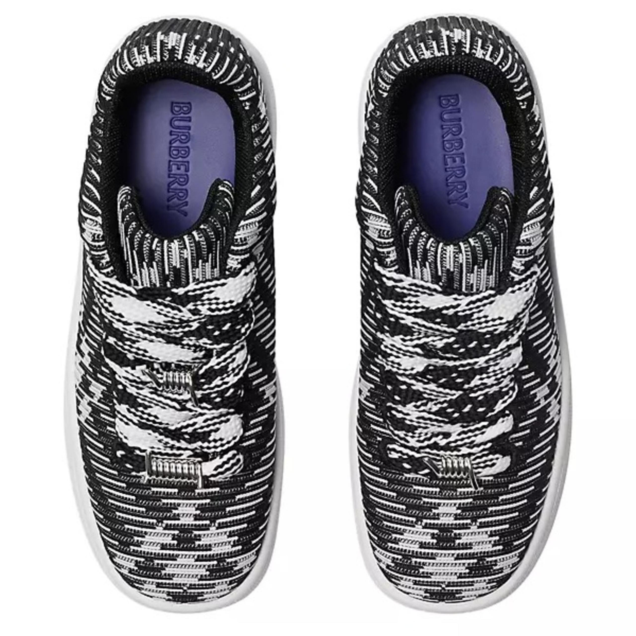 Burberry Box Check Knit Low-Top Sneakers 37
