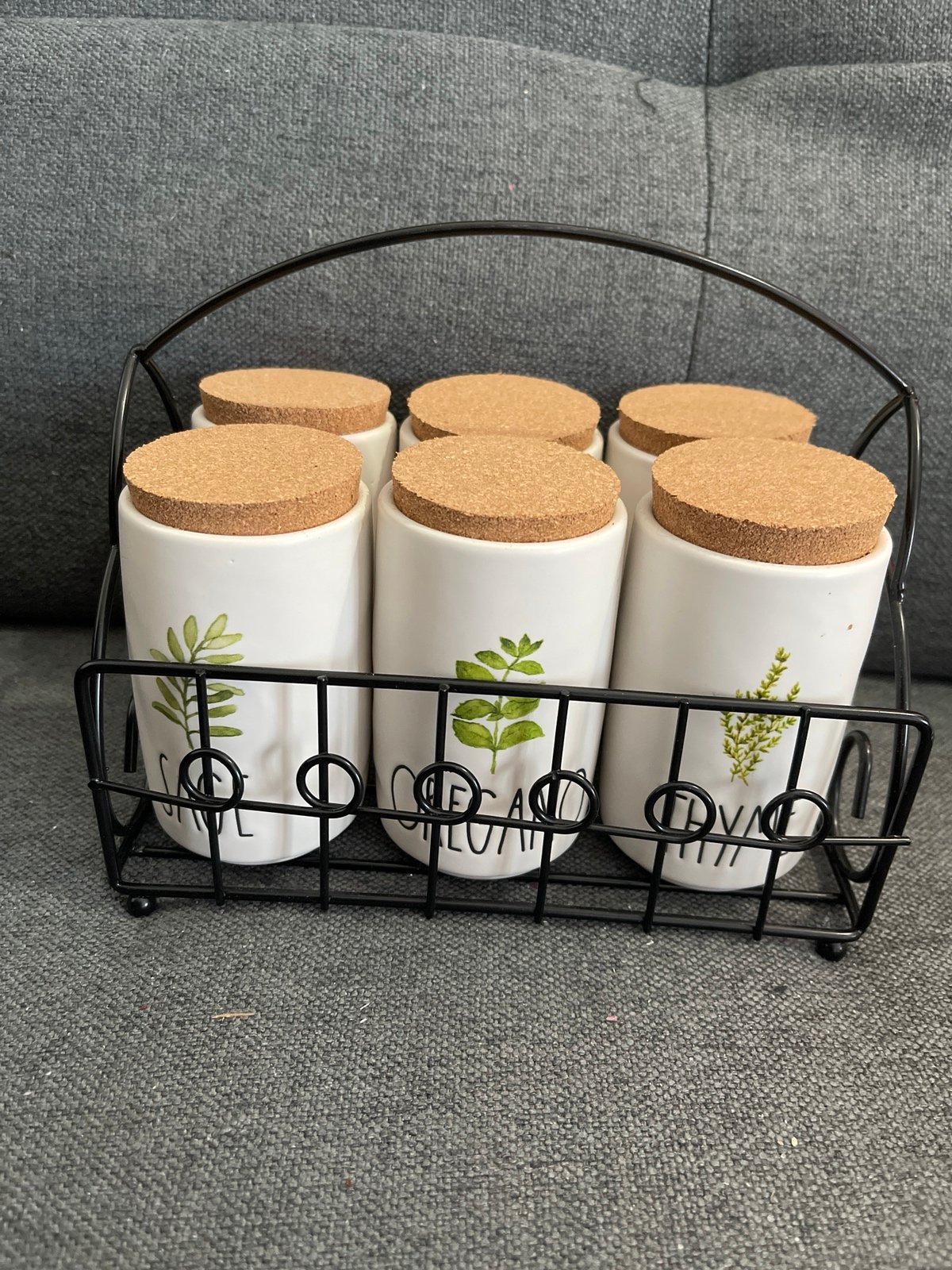 Rae Dunn Spice Jars & Rack Caddy