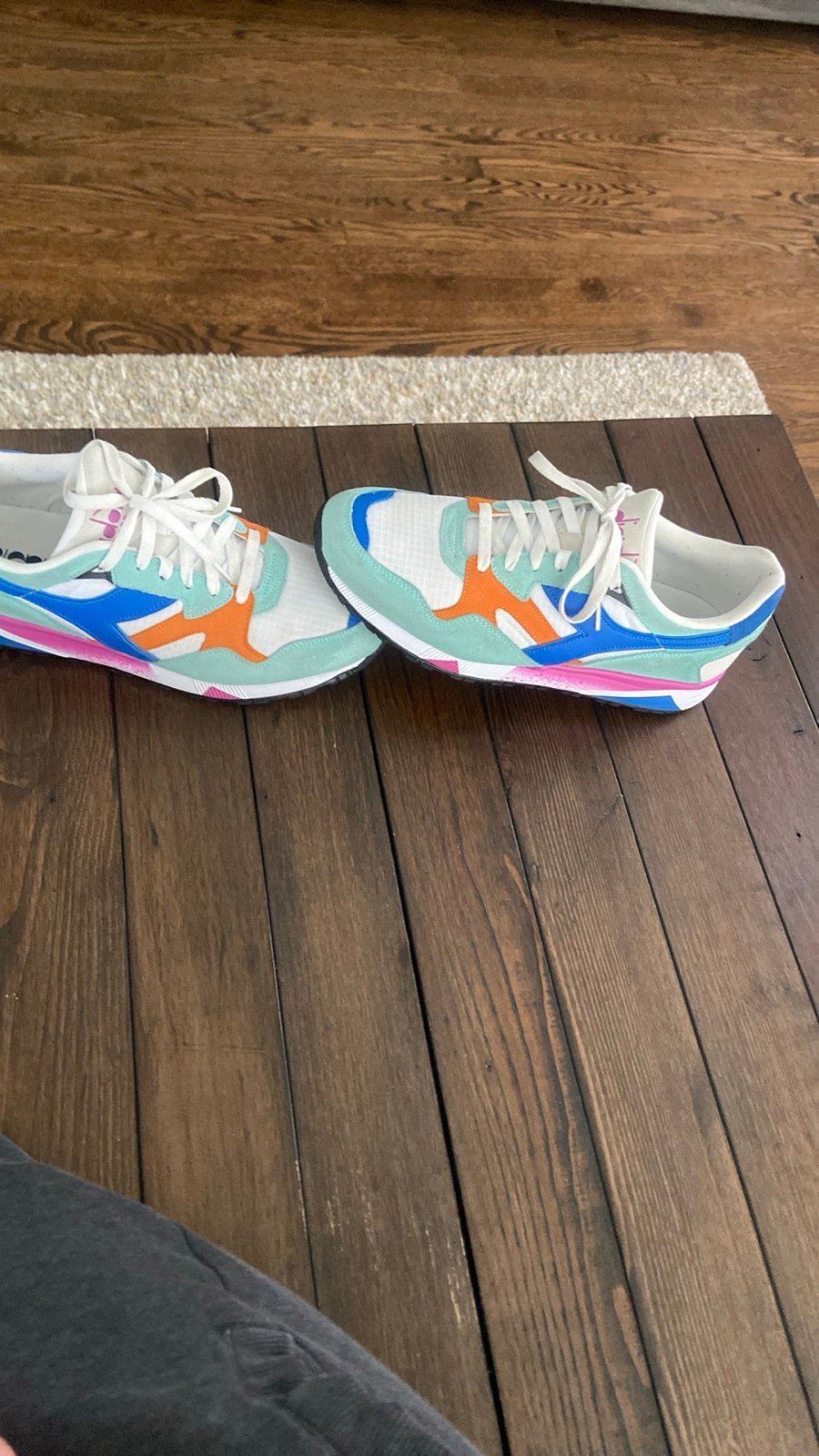 Diadora N9002 White Gold Orange Pink Multi sneakers