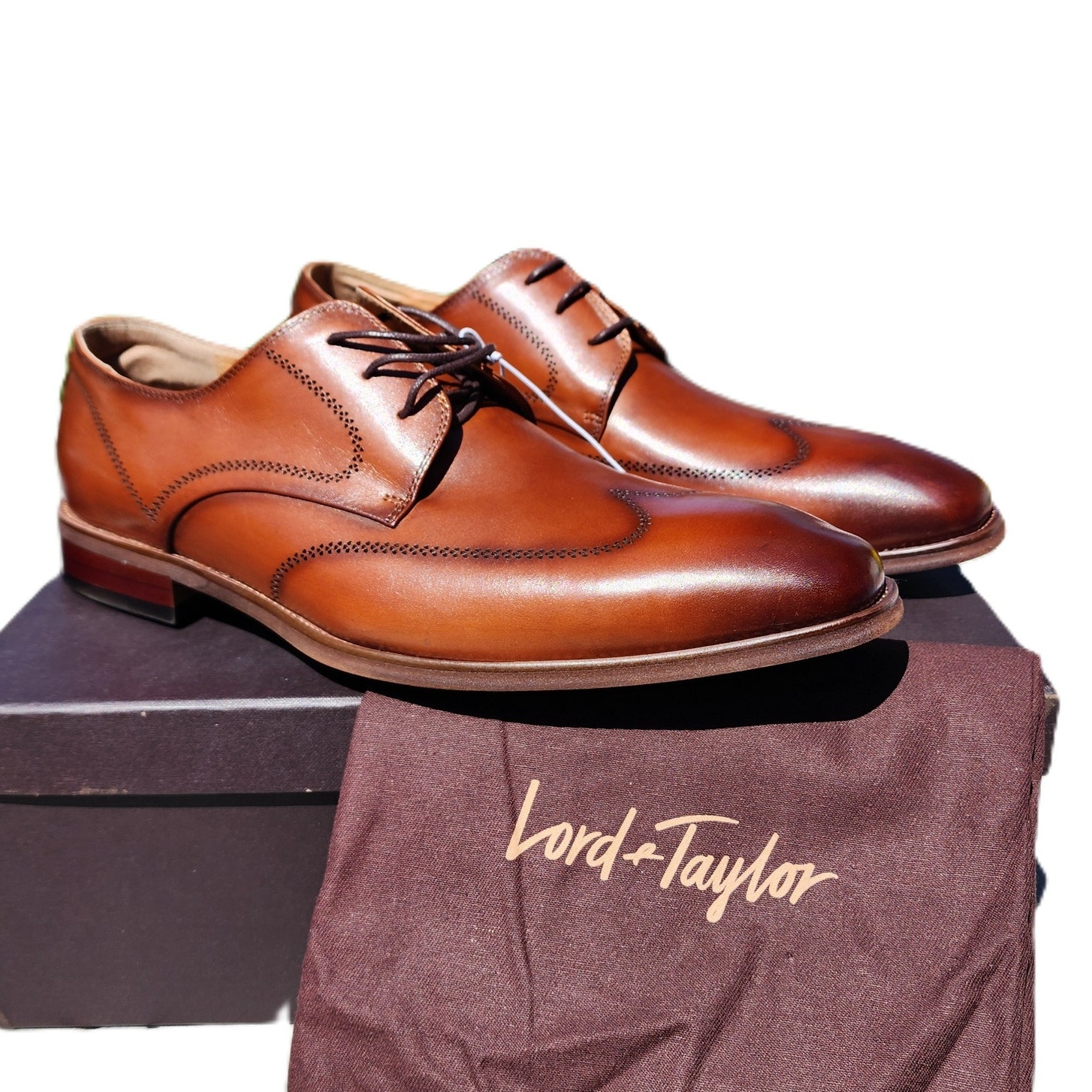 Lord & Taylor Lafayette Luxury Styles Leather Wingtip Oxfords 11