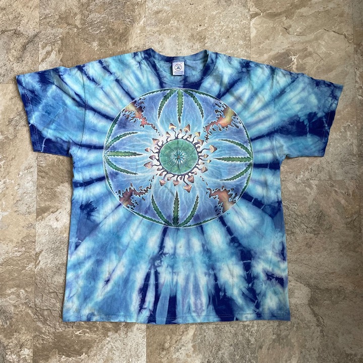 VINTAGE GRATEFUL DEAD MIKE DUBOIS DOUBLE SIDED TIE DYE GRAPHIC TEE MEN'S XL
