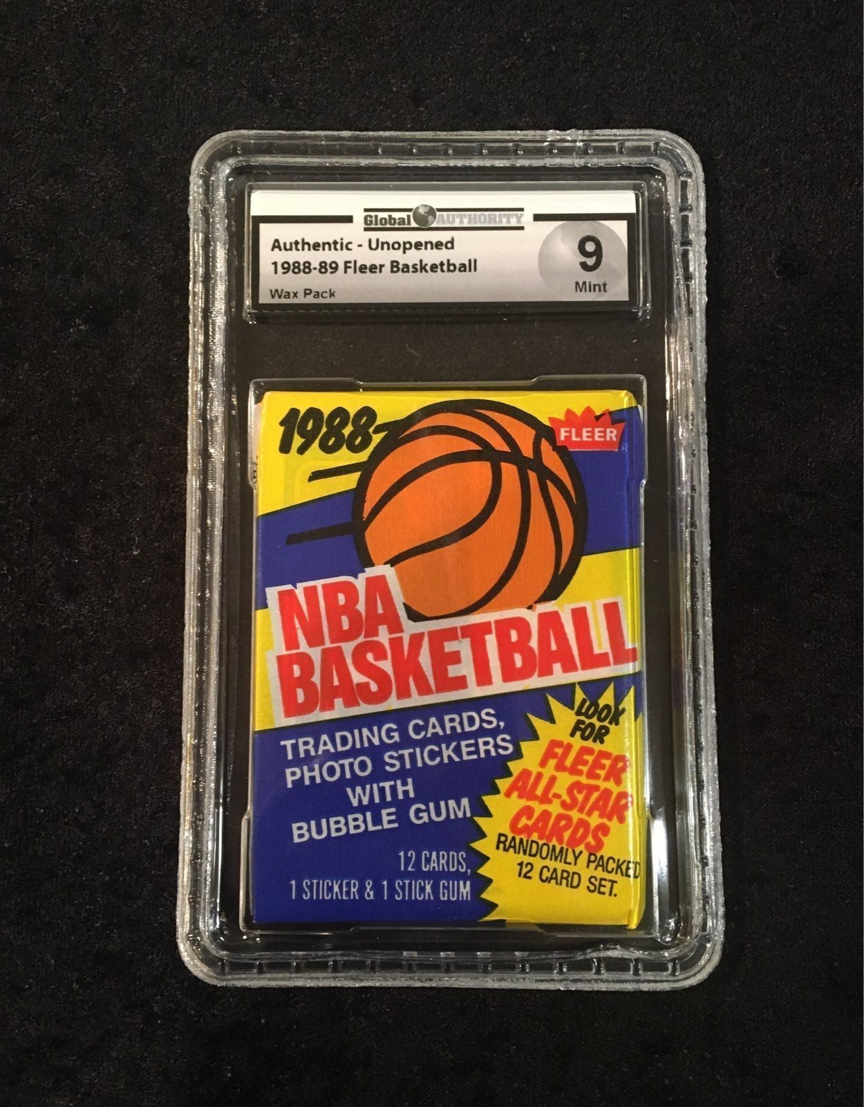 1988 Fleer Basketball Pack graded