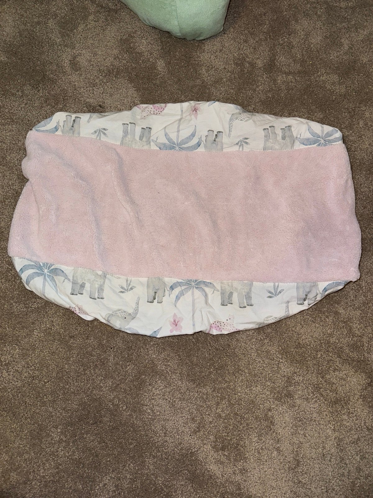 Elephant baby girl nursery bedding set