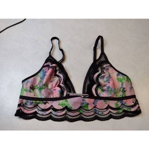 for Love & Lemons - Odette Floral Triangle Bra Size M Bralette No Wire