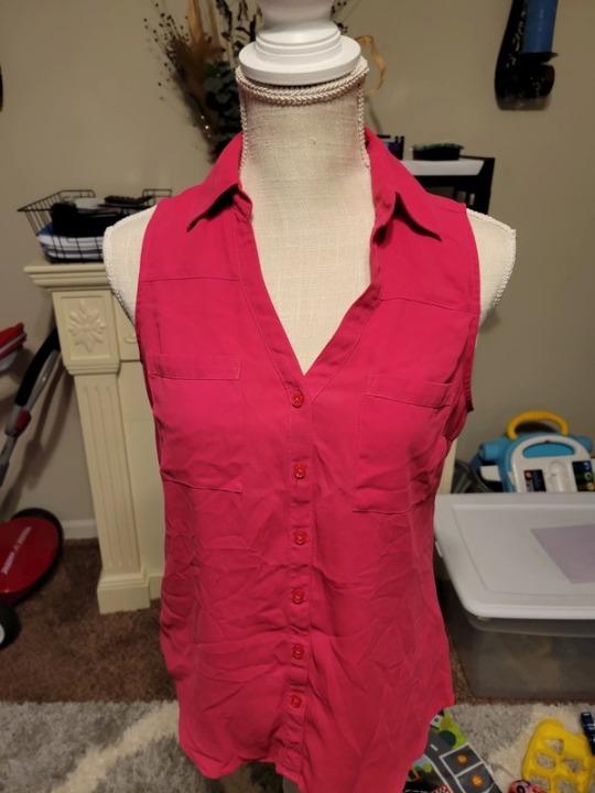 Pink button up