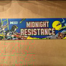Midnight Resistance Data East Arcade Game Marquee sign