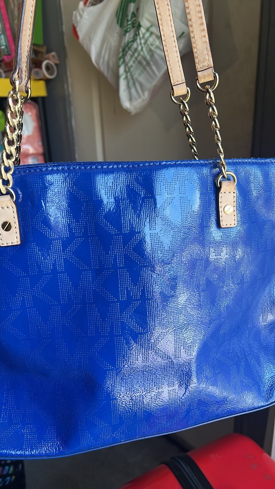 michael kors glossy tote