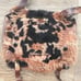 Falor Fur Purse w Soft Cowhide Lining - Distressed Bronze Leather Leopard Print