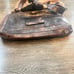 Falor Fur Purse w Soft Cowhide Lining - Distressed Bronze Leather Leopard Print
