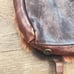Falor Fur Purse w Soft Cowhide Lining - Distressed Bronze Leather Leopard Print