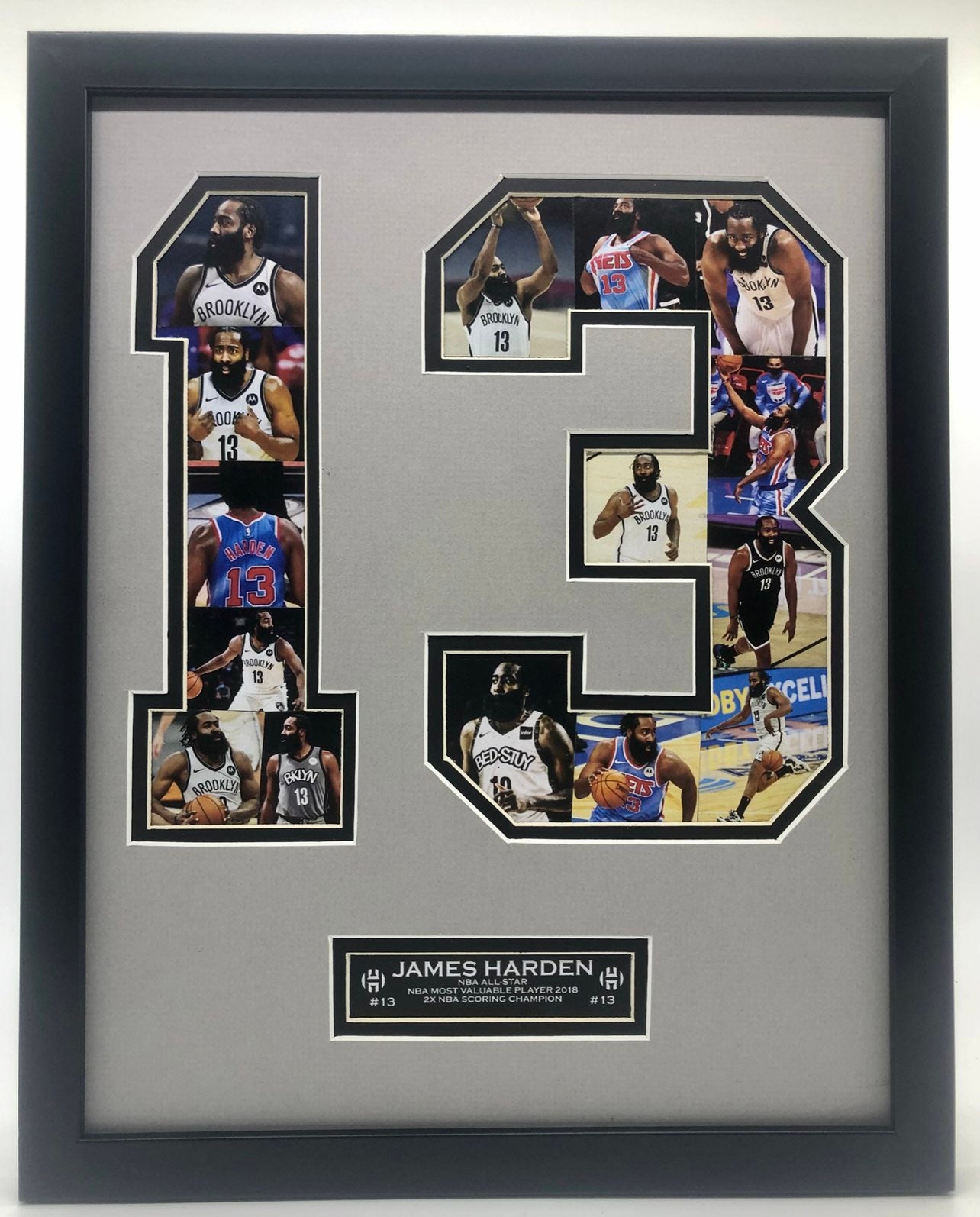 James Harden BrooklynNets #13 NBA Collage Art