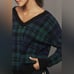 Beach Riot Joey Sweater Wintergreen Plaid XL