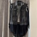 KILL CITY Fringe Denim Jacket XS Dark Gray