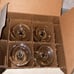Pierre Cardin Lot of 4 “Bleu Marine” Champagne Flute Crystal Glass New in Box