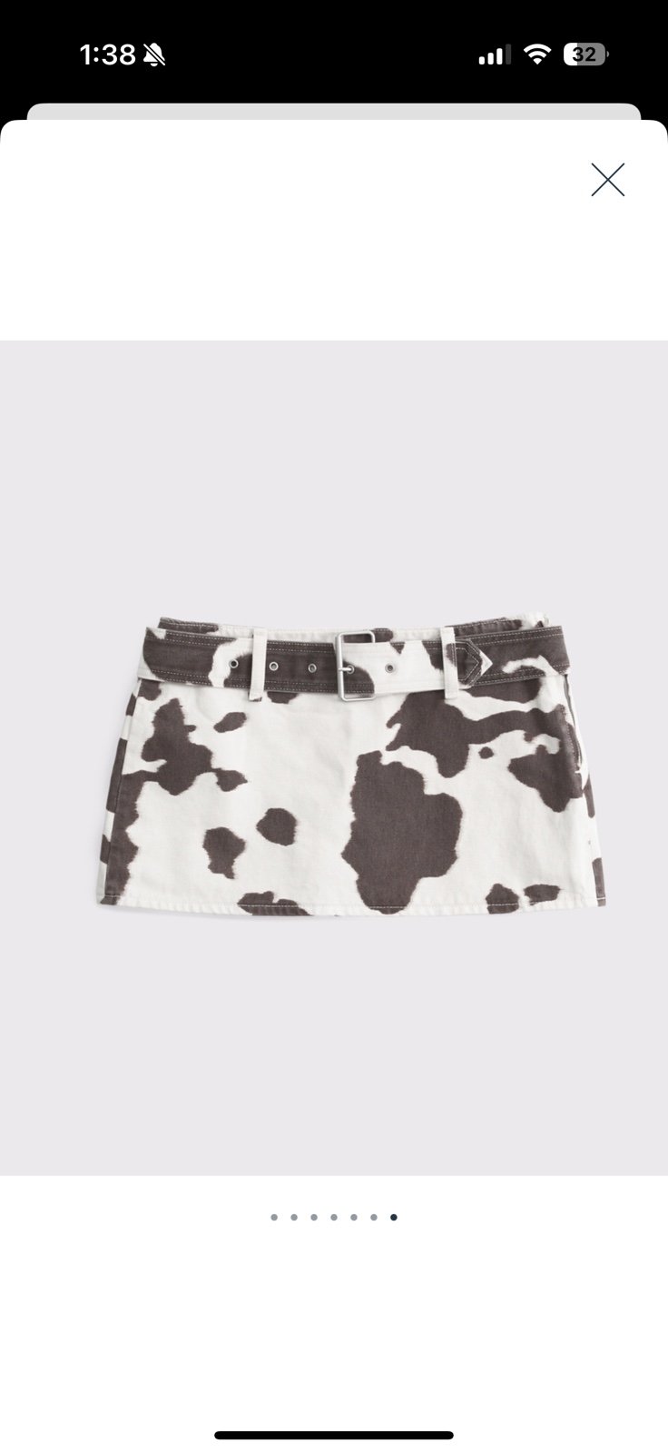 Abercrombie and Fitch Skirt Cow Print