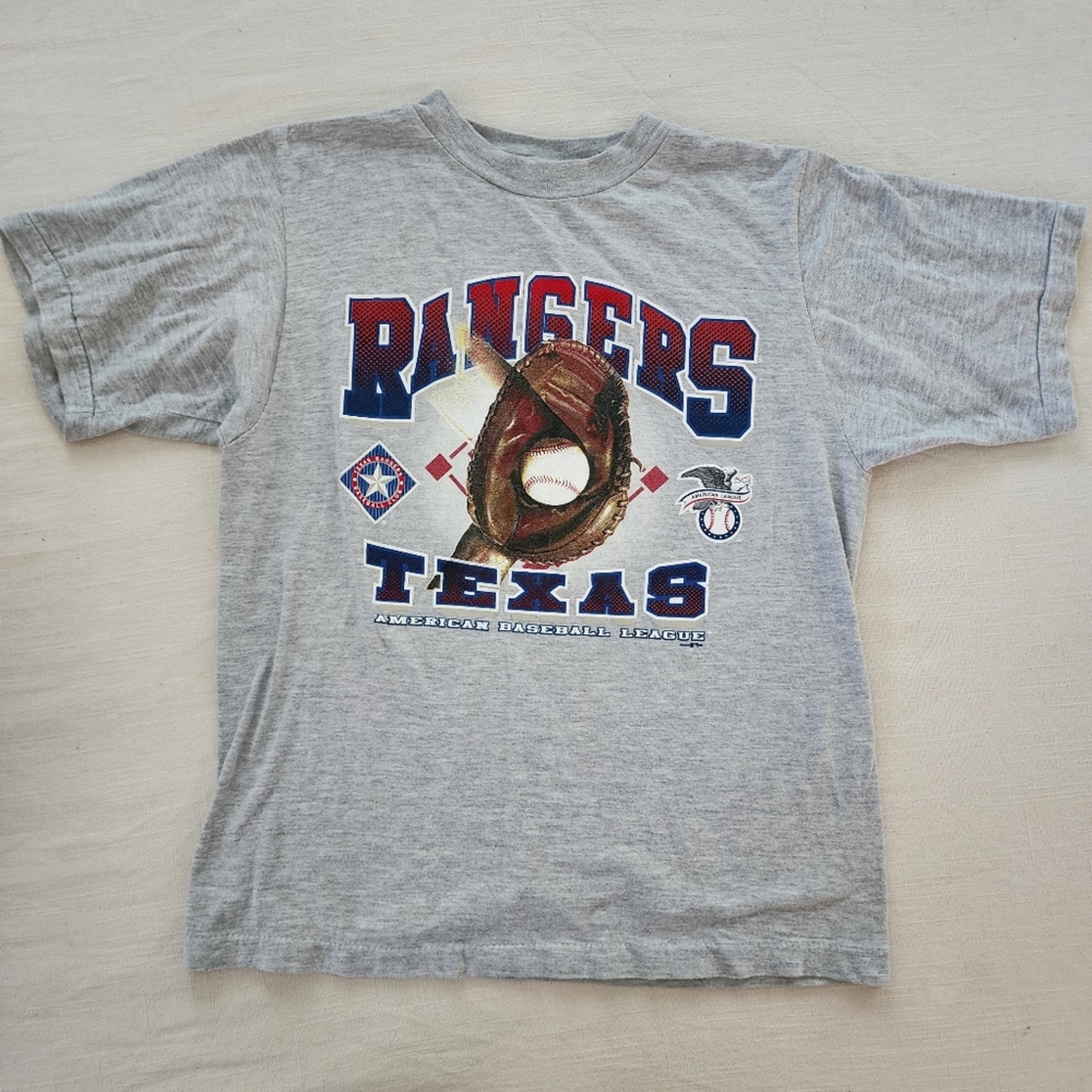 Vintave texas rangers baseball tee kids l/xl