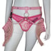 Pastel pink cowgirl garter harness tassle rave lingerie stars cowboy